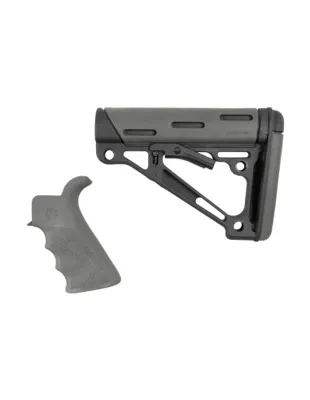 Grip and Mil-Spec Collapsible Buttstock for AR15 / M4 - Slate - Hogue
