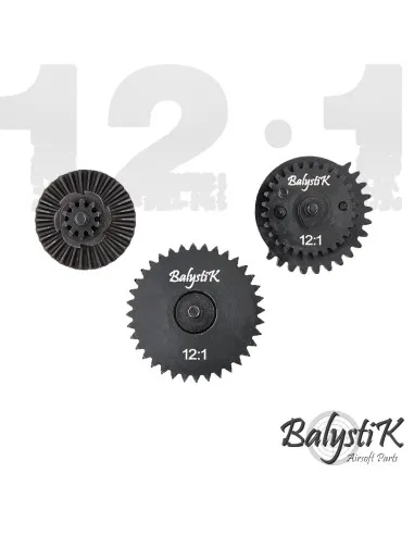 Balystik Steel CNC Gearset Extreme High Speed 12:1 · Negro