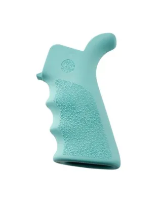 AR-15/M-16 Beavertail Rubber Grip with Finger Grooves - Aqua - Hogue