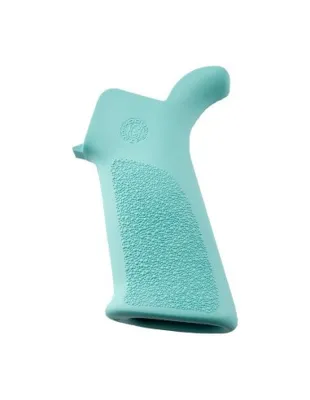 AR-15/M-16 OverMolded Rubber Beavertail Grip - Aqua - Hogue