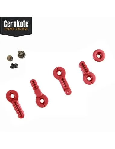 FCC BAD Style Ambidextrous Selector Set · Rojo