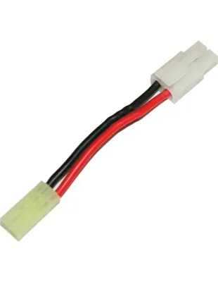 Battery Wire Plug Converter for Large Plug (Male) to Mini Tamiya Plug (Female) - powair6