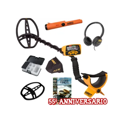 Metal Detector ACE 400I Winter Pack, Comprensivo Di Cuffie, Copridisplay, Copripiastra, Mini Pala XT All - Garrett