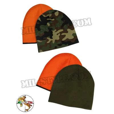 Capello Papalina Reversibile Colore Arancio e - mil-style