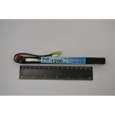 1200mAh LIPO 11.1V 20C Super Slim Stick 14.5 x 15 x 169mm - Black Storm