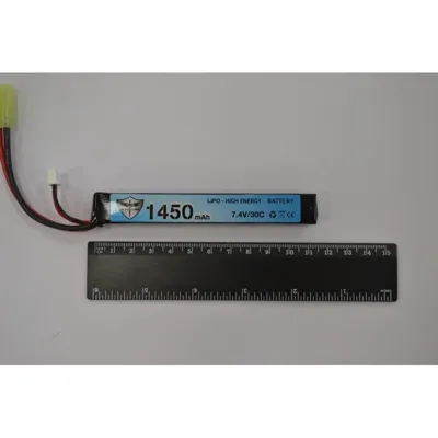 1450mAh LIPO 7.4V 30C Stick 15 x 16.5 x 115mm - Black Storm