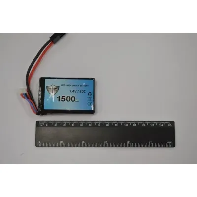 1500mAh LIPO 7.4V 20C Stick (PEQ/AN-15) 16 x 43 x 65mm - Black Storm