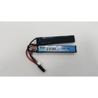 2200mAh LIPO 7.4V 20C Nunchuck 12x20x102mm x 2 - Black Storm