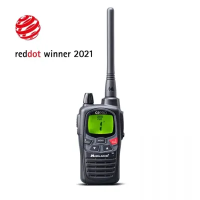 Radio G9 Pro Comprensivo Di Caricatore Da Tavolo e 4 Batterie 1800 mAh - Midland