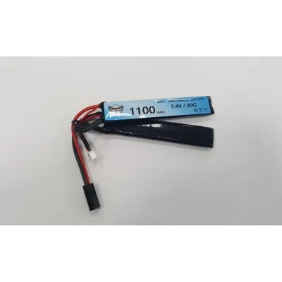 1100mAh LIPO 7.4V 20C Nunchuck 5.2 x 21x102mm x 2 - Black Storm