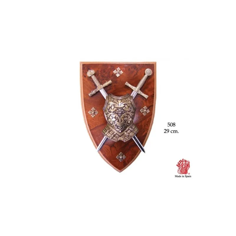 Panoplia con Busto e Due Spade