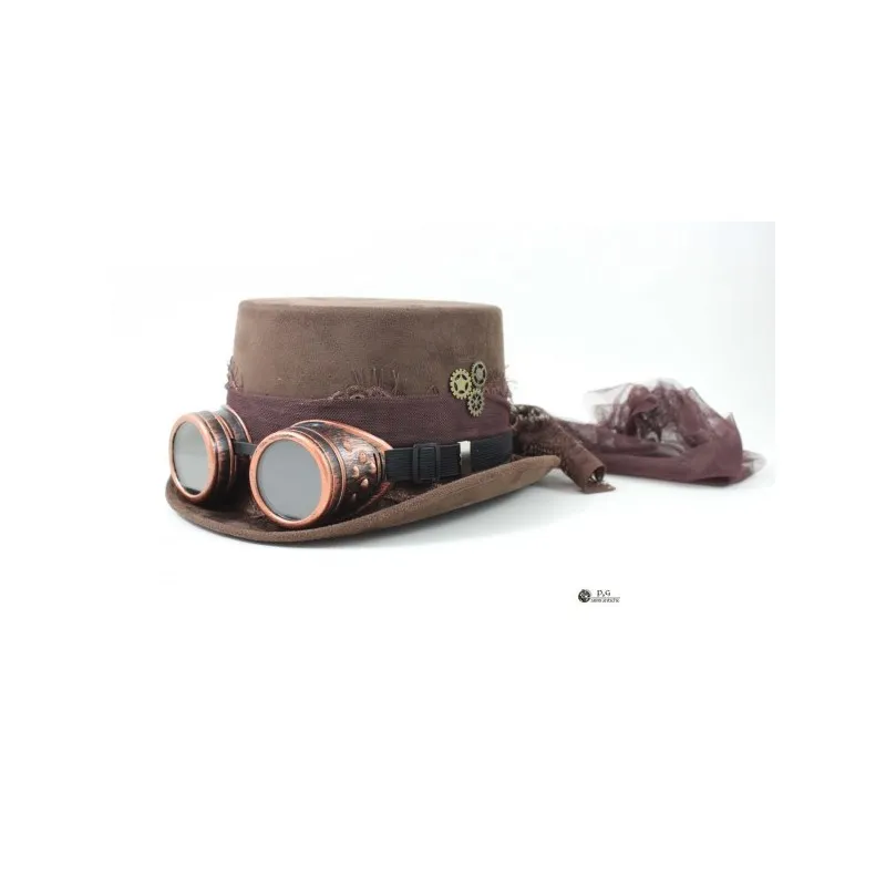 p&G armi antiche Cappello Steampank Marrone