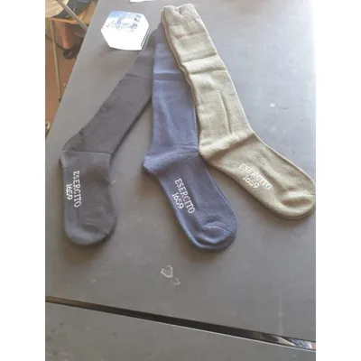 Calza Lunga Spugna Tinta Unita, Set Tre Calzini - Esercito