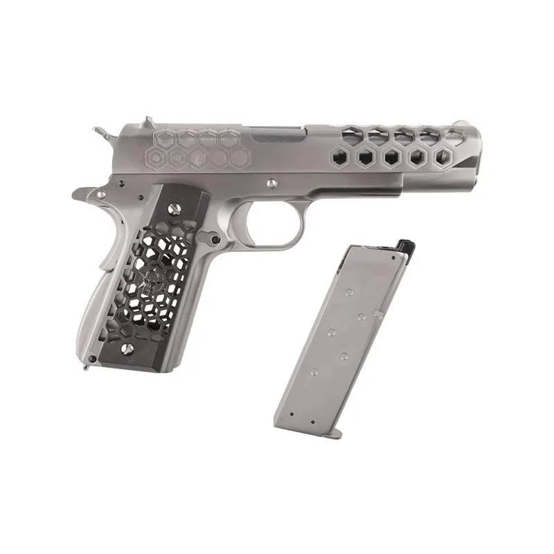 WE Airsoft M1911 Hex Cut · Negro