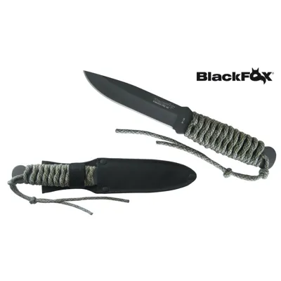 Coltello Da Lancio con Paracord Sul Manico - Black Fox