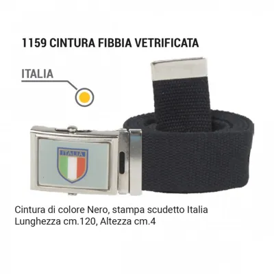 Cintura con Fibbia Vetrificata Italia - Lunghezza 120 - SBB