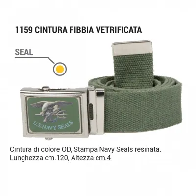 Cintura con Fibbia Vetrificata SEAL - Lunghezza 120 - SBB