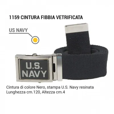 Cintura con Fibbia Vetrificata U.s. - Lunghezza 120 - SBB