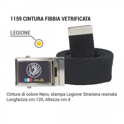 Cintura Fibbia Vetrificata Legione - Lunghezza 120 - SBB