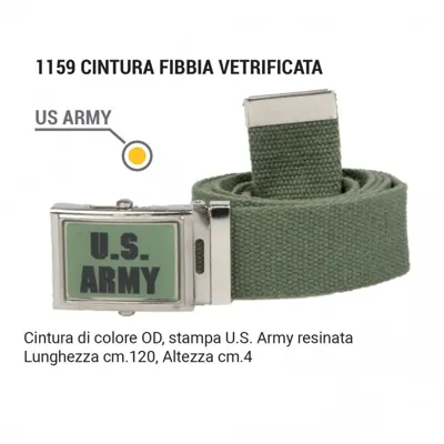 Cintura Fibbia Vetrificata Usarmy - Lunghezza 120 - SBB