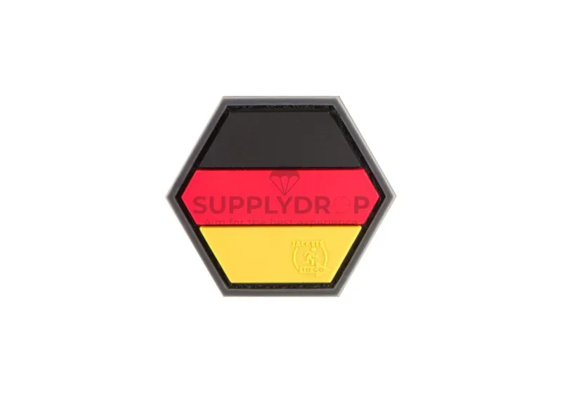 German Flag Hexagon Rubber Patch