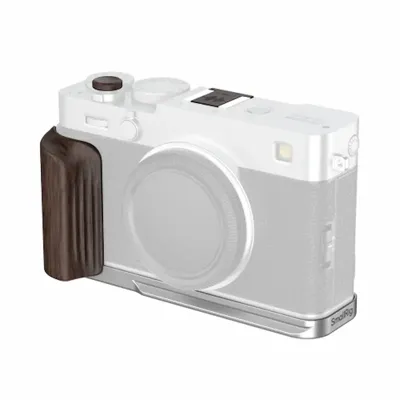 6236 L-Shaped Mount Plate with Wooden Handle for Fujifilm X-E5 (Ebony, ) - SmallRig