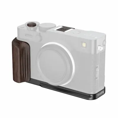6237 L-Shaped Mount Plate with Wooden Handle for Fujifilm X-E5 (Ebony, ) - SmallRig