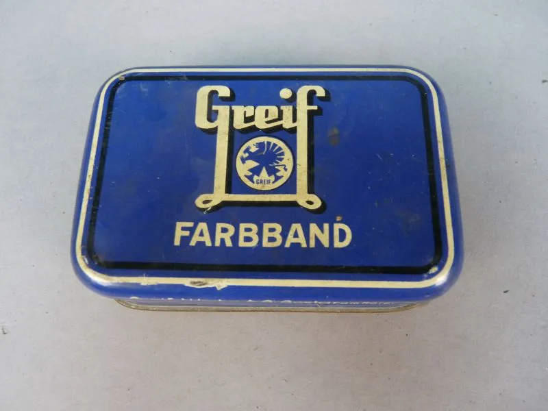 Vintage Greif Farbband Blikje