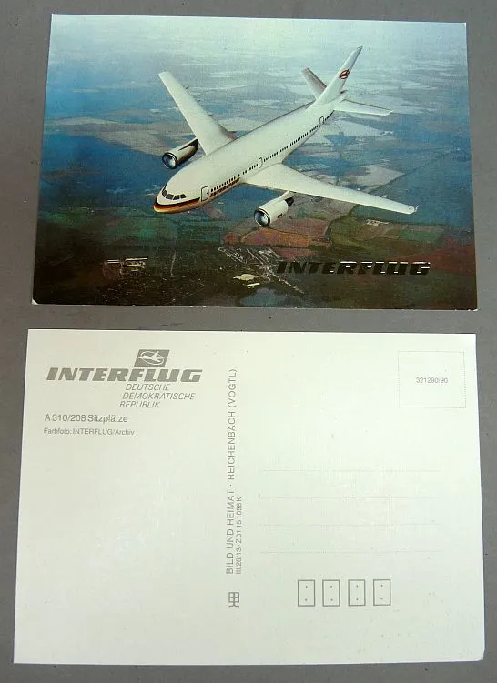 DDR Interflug Postkaart