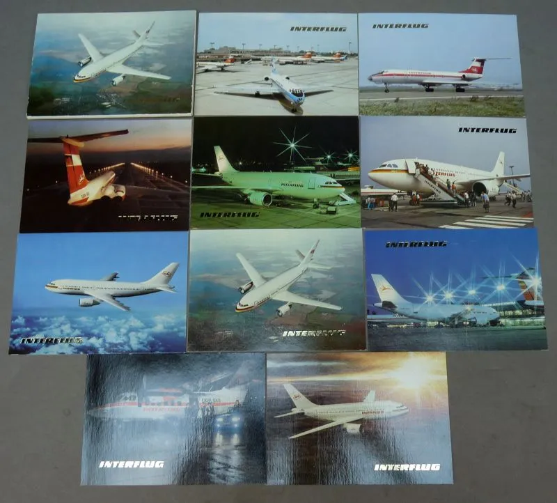 DDR Interflug Ansichtkaarten Set