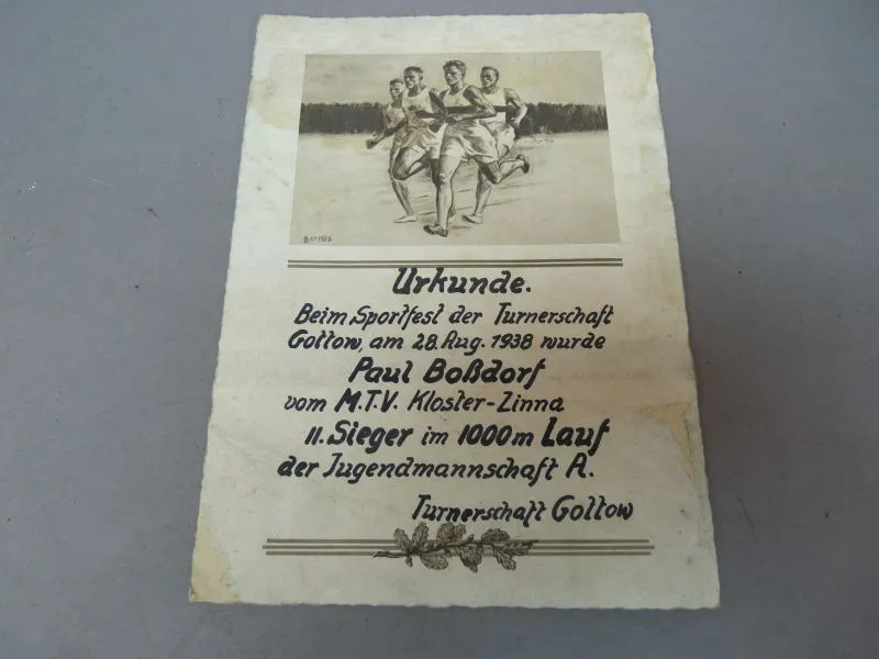 Turnerschaft Urkunde