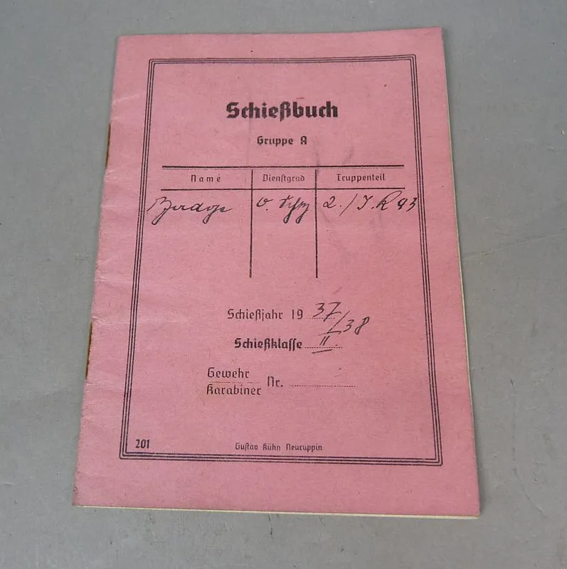 Duits WW2 Schiessbuch