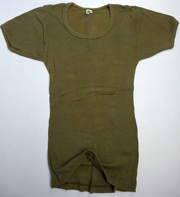 T Shirt, Korte Mouw, Geribbelde Stof