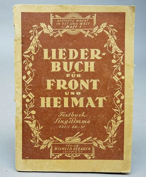 Liederbuch Fur Front Und Heimat