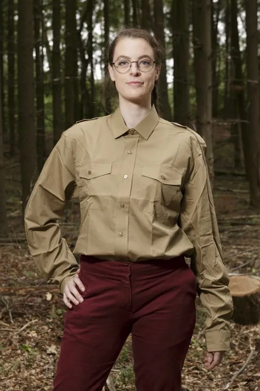 Dames Blouse, Nieuw · Tan / FDE
