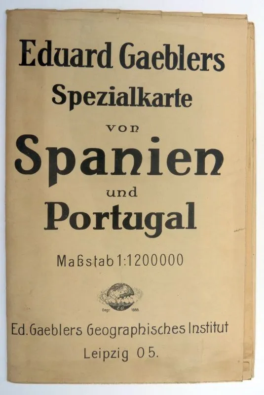 Kaart,,Spanien Und Portugal