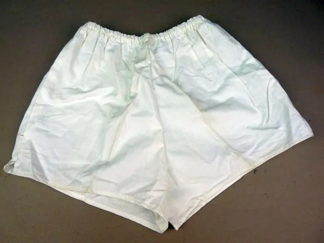 Witte Katoenen Short, Maat XS