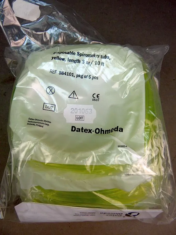 Disposable Spirometry Tube, 5 Stuks
