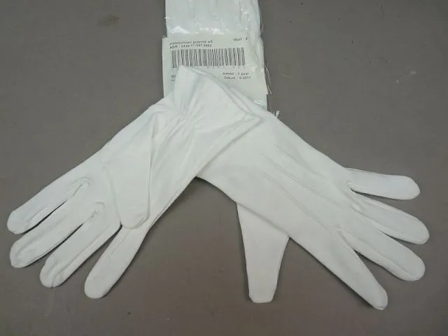 Witte Katoenen Parade Handschoenen