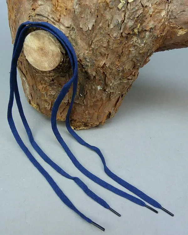 Blauwe Platte Veters, Lengte 70 cm