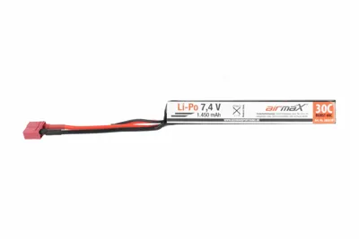 AirmaX 7,4V 1450mAh 30C-60C LIPO Stick-Type Akku T-Stecker + Mini-Tamiya Adapter - GSG