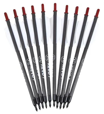 Carbon Ersatzpfeile Für REVO 7 Armbrust 90 Lbs Im 10ER Pack - Buchner