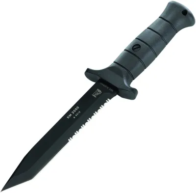 Kampfmesser KM 2000 Wellenschliff, Inklusive Kunststoffscheide - Eickhorn
