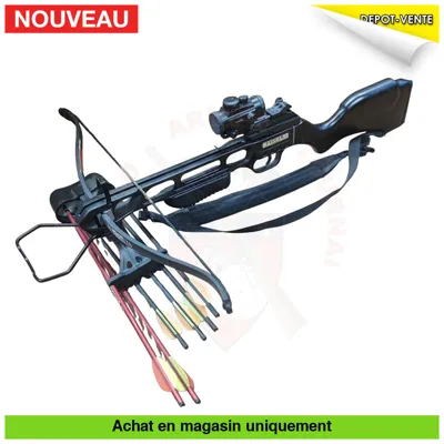 Arbalète Jaguar + Point Rouge + Sangle + Carreaux - EK Archery
