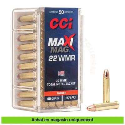 Boite de 50 Cartouches 22 WMR Maxi MAG 40g - CCI