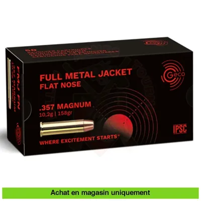Boite de 50 Cartouches 357 Magnum 158 gr FMJFN - Geco