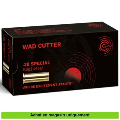 Boite de 50 Cartouches 38 Special 146 gr WC - Geco