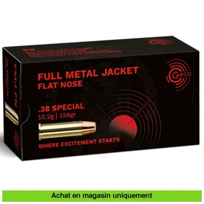 Boite de 50 Cartouches 38 Special 158 gr FMJFN - Geco