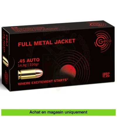 Boite de 50 Cartouches 45 ACP 230 gr FMJ - Geco