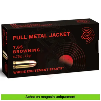 Boite de 50 Cartouches 7.65 mm 73 gr FMJ - Geco